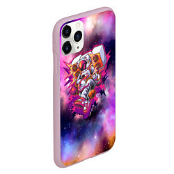 Чехол iPhone 11 Pro матовый Бумбокс в космосе, цвет: 3D-розовый — фото 2