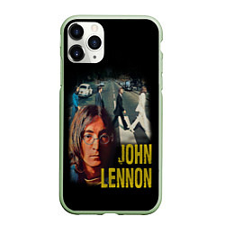 Чехол iPhone 11 Pro матовый The Beatles John Lennon, цвет: 3D-салатовый