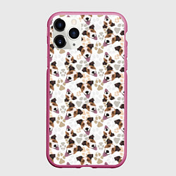 Чехол iPhone 11 Pro матовый Джек Рассел Терьер, цвет: 3D-малиновый