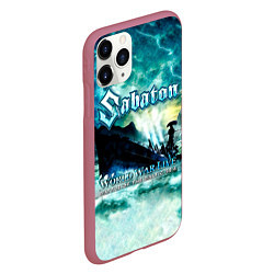 Чехол iPhone 11 Pro матовый World War Live: Battle of the Baltic Sea - Sabaton, цвет: 3D-малиновый — фото 2