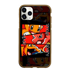 Чехол iPhone 11 Pro матовый РЫЖИЙ ДРАКОН ПОКЕМОНЫ ЧАРМАНДЕР, цвет: 3D-коричневый