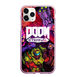 Чехол iPhone 11 Pro матовый DOOM ETERNAL ПАЛАЧ РОКА DOOM SLAYER, цвет: 3D-розовый