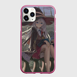 Чехол iPhone 11 Pro матовый Majo no Tabitabi, цвет: 3D-малиновый