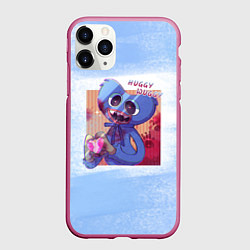 Чехол iPhone 11 Pro матовый POPPY PLAYTIME: HEART, цвет: 3D-малиновый