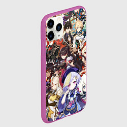 Чехол iPhone 11 Pro матовый ПЕРСОНАЖИ GENSHIN IMPACT ЦВЕТНОЙ, цвет: 3D-фиолетовый — фото 2