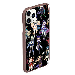 Чехол iPhone 11 Pro матовый GENSHIN IMPACT ПЕРСОНАЖИ ИГРЫ HEROES, цвет: 3D-коричневый — фото 2