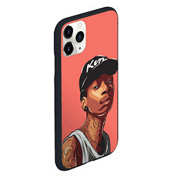 Чехол iPhone 11 Pro матовый Wiz Khalifa Art, цвет: 3D-черный — фото 2