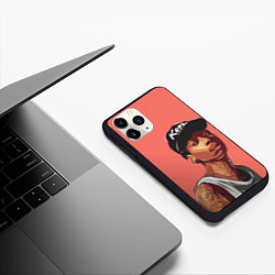 Чехол iPhone 11 Pro матовый Wiz Khalifa Art, цвет: 3D-черный — фото 2