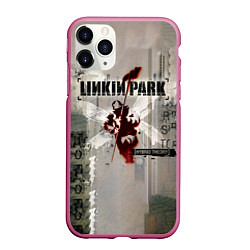 Чехол iPhone 11 Pro матовый Hybrid Theory Live Around The World - Linkin Park, цвет: 3D-малиновый