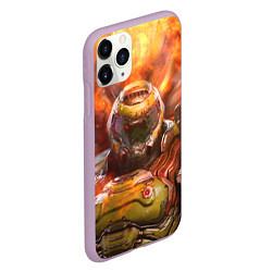 Чехол iPhone 11 Pro матовый DoomGuy in Fire Doom, цвет: 3D-сиреневый — фото 2