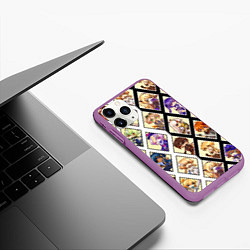 Чехол iPhone 11 Pro матовый GENSHIN IMPACT ГЕНШИН ИМПАКТ ВСЕ ПЕРСОНАЖИ, цвет: 3D-фиолетовый — фото 2