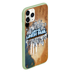 Чехол iPhone 11 Pro матовый Collision Course - Jay-Z и Linkin Park, цвет: 3D-салатовый — фото 2