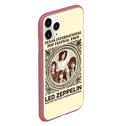 Чехол iPhone 11 Pro матовый Led Zeppelin - Texas International Pop Festival 19, цвет: 3D-малиновый — фото 2