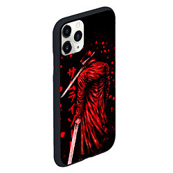 Чехол iPhone 11 Pro матовый Katana Man Chainsaw Man, цвет: 3D-черный — фото 2
