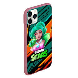 Чехол iPhone 11 Pro матовый Lola Brawl Stars, цвет: 3D-малиновый — фото 2