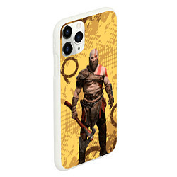 Чехол iPhone 11 Pro матовый God of War Kratos Год оф Вар Кратос, цвет: 3D-белый — фото 2