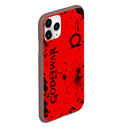 Чехол iPhone 11 Pro матовый God of War Брызги крови, цвет: 3D-коричневый — фото 2