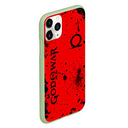Чехол iPhone 11 Pro матовый God of War Брызги крови, цвет: 3D-салатовый — фото 2