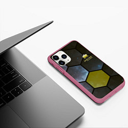 Чехол iPhone 11 Pro матовый JWST space cell theme, цвет: 3D-малиновый — фото 2