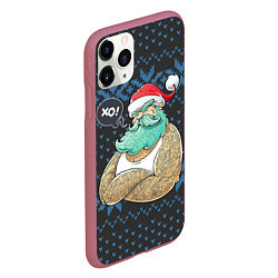 Чехол iPhone 11 Pro матовый BAD SANTA ПЛОХОЙ САНТА КЛАУС, цвет: 3D-малиновый — фото 2