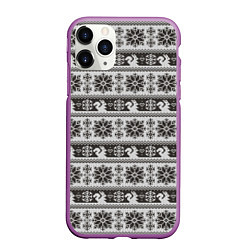 Чехол iPhone 11 Pro матовый Squirrel Pattern, цвет: 3D-фиолетовый