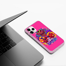 Чехол iPhone 11 Pro матовый POPPY PLAYTIME - ИГРА ПОППИ ПЛЕЙТАЙМ ПЕРСОНАЖИ, цвет: 3D-розовый — фото 2