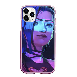 Чехол iPhone 11 Pro матовый Jinx в неоне, цвет: 3D-розовый