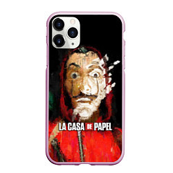 Чехол iPhone 11 Pro матовый БУМАЖНЫЙ ДОМ РИСУНОК - LA CASA DE PAPEL BELLA CIAO, цвет: 3D-розовый