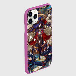 Чехол iPhone 11 Pro матовый Мона магическая ведьма геншин, цвет: 3D-фиолетовый — фото 2