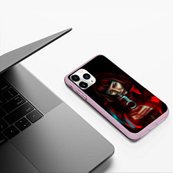 Чехол iPhone 11 Pro матовый БУМАЖНЫЙ ДОМ ОРУЖИЕ- LA CASA DE PAPEL, цвет: 3D-розовый — фото 2