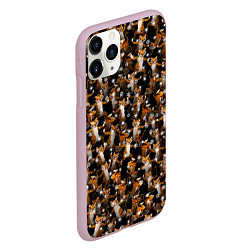 Чехол iPhone 11 Pro матовый Тигры пляшут Новый Год, цвет: 3D-розовый — фото 2