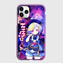 Чехол iPhone 11 Pro матовый КИКИ, GENSHIN IMPACT SPACE ГАЛАКТИКА, цвет: 3D-фиолетовый