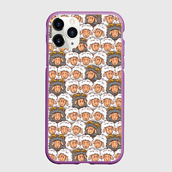 Чехол iPhone 11 Pro матовый Овечки и барашки, цвет: 3D-фиолетовый