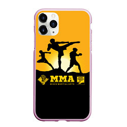 Чехол iPhone 11 Pro матовый ММА Mixed Martial Arts, цвет: 3D-розовый