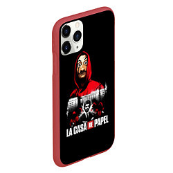 Чехол iPhone 11 Pro матовый СЕРИАЛ БУМАЖНЫЙ ДОМ LA CASA DE PAPEL, цвет: 3D-красный — фото 2