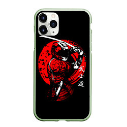 Чехол iPhone 11 Pro матовый МОТО САМУРАЙ С КАТАНОЙ JAPAN SAMURAI, цвет: 3D-салатовый