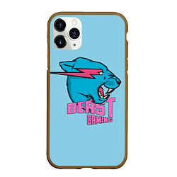 Чехол iPhone 11 Pro матовый Mr Beast Gaming Full Print, цвет: 3D-коричневый