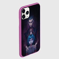 Чехол iPhone 11 Pro матовый Джинкс и Силко, цвет: 3D-фиолетовый — фото 2