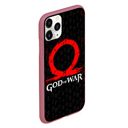 Чехол iPhone 11 Pro матовый GOD OF WAR КРАТОС ЛОГО, цвет: 3D-малиновый — фото 2