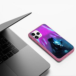 Чехол iPhone 11 Pro матовый LEAGUE OF LEGENDS, ДЖИНКС, цвет: 3D-малиновый — фото 2