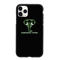 Чехол iPhone 11 Pro матовый Elephants mood, цвет: 3D-черный