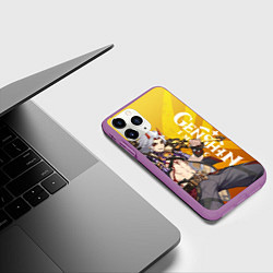 Чехол iPhone 11 Pro матовый ARATAKI ITTO GEO, цвет: 3D-фиолетовый — фото 2