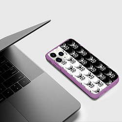 Чехол iPhone 11 Pro матовый GENSHIN IMPACT XIAO MASK ГЕНШИН ИМПАКТ СЯО МАСКА, цвет: 3D-фиолетовый — фото 2