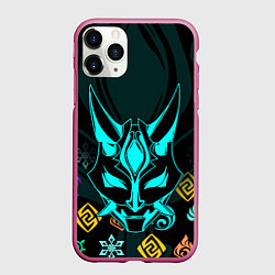 Чехол iPhone 11 Pro матовый GENSHIN IMPACT ГЕНШИН ИМПАКТ СЯО МАСКА, цвет: 3D-малиновый