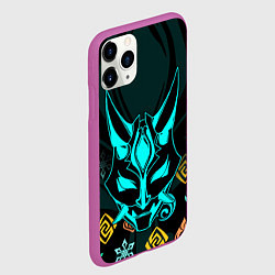 Чехол iPhone 11 Pro матовый GENSHIN IMPACT ГЕНШИН ИМПАКТ СЯО МАСКА, цвет: 3D-фиолетовый — фото 2