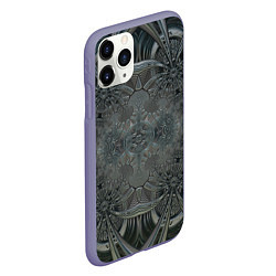Чехол iPhone 11 Pro матовый Коллекция Фрактальная мозаика Серо-голубой 292-4, цвет: 3D-серый — фото 2