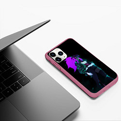 Чехол iPhone 11 Pro матовый Акали KDA, цвет: 3D-малиновый — фото 2