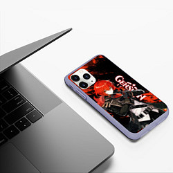 Чехол iPhone 11 Pro матовый GENSHIN IMPACT ДИЛЮК DILUC, цвет: 3D-светло-сиреневый — фото 2