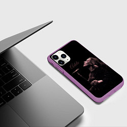 Чехол iPhone 11 Pro матовый Песнь Адель, цвет: 3D-фиолетовый — фото 2