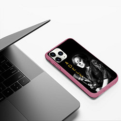 Чехол iPhone 11 Pro матовый Певица Adele, цвет: 3D-малиновый — фото 2
